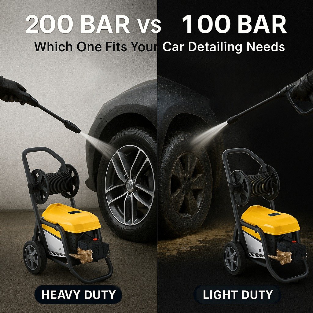 What is the Difference Between 100 BAR and 200 BAR Pressure Washers?